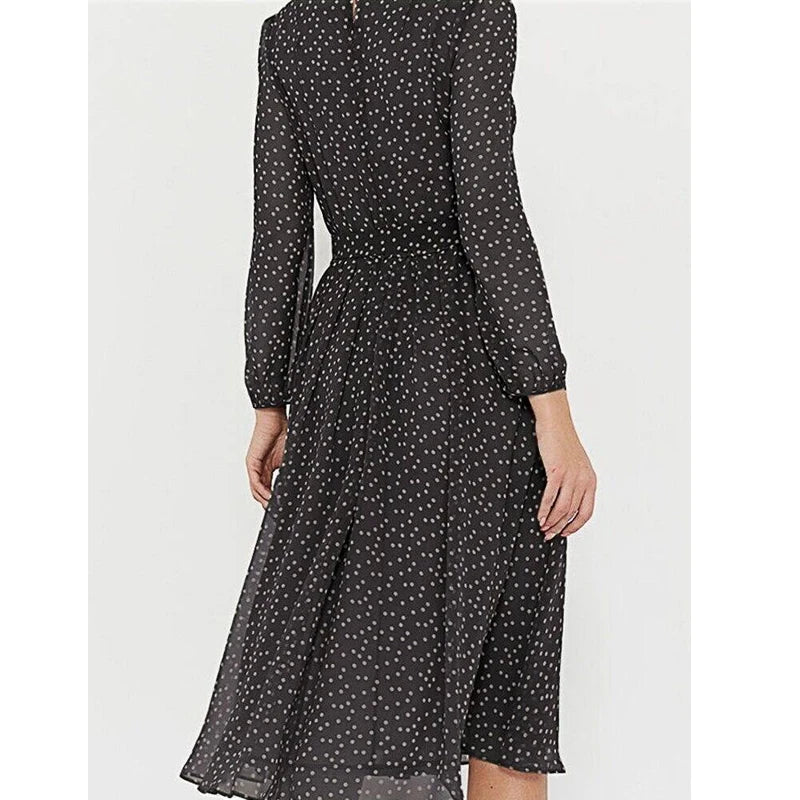 Long Sleeved Round Neck Dresse