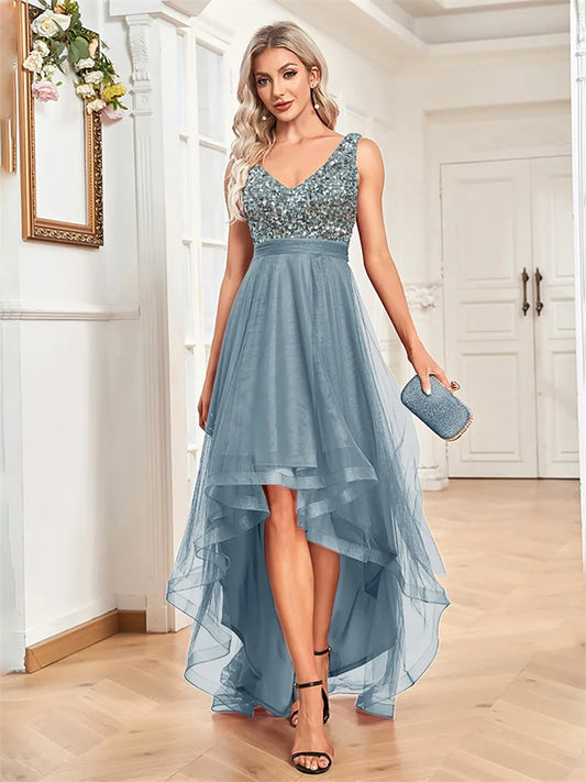 Evening Dresses Luxury V-neck