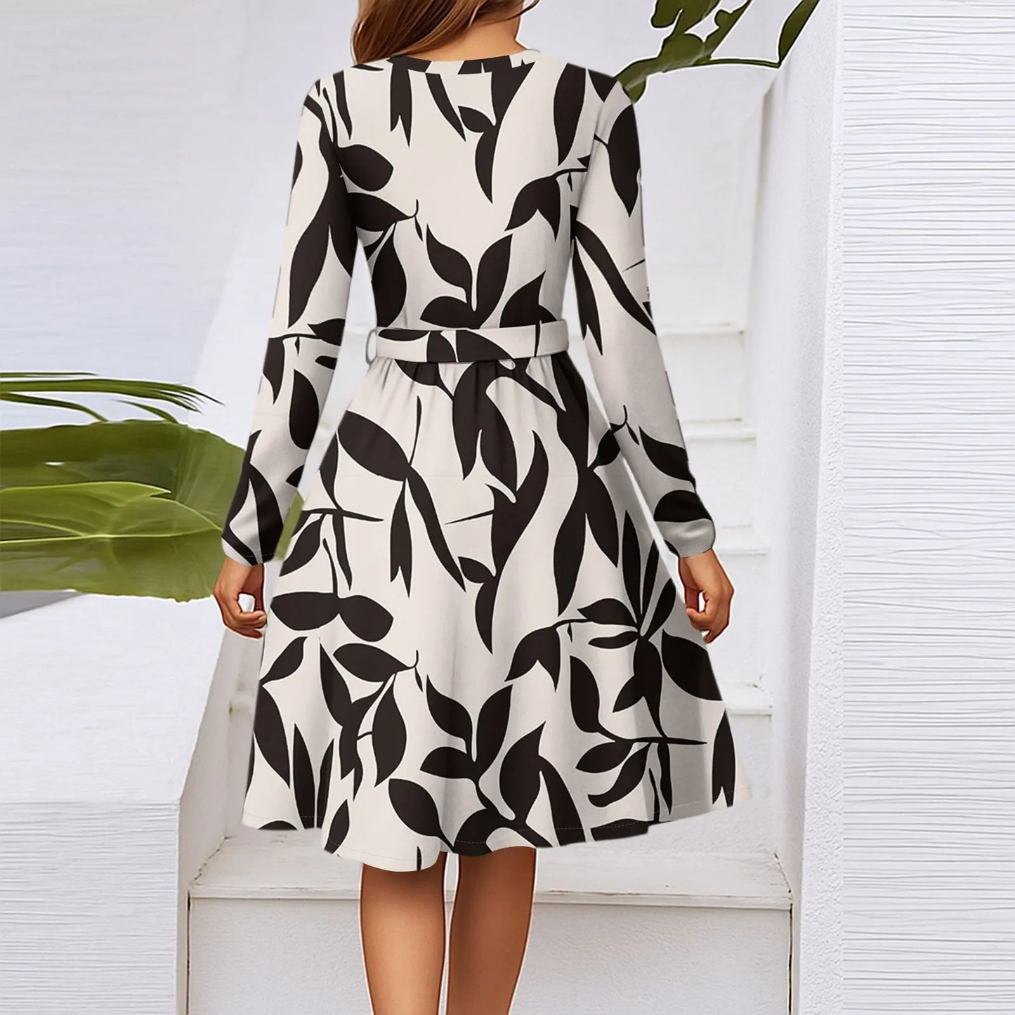 Women'S Fashion V-Neck Long Sleeve