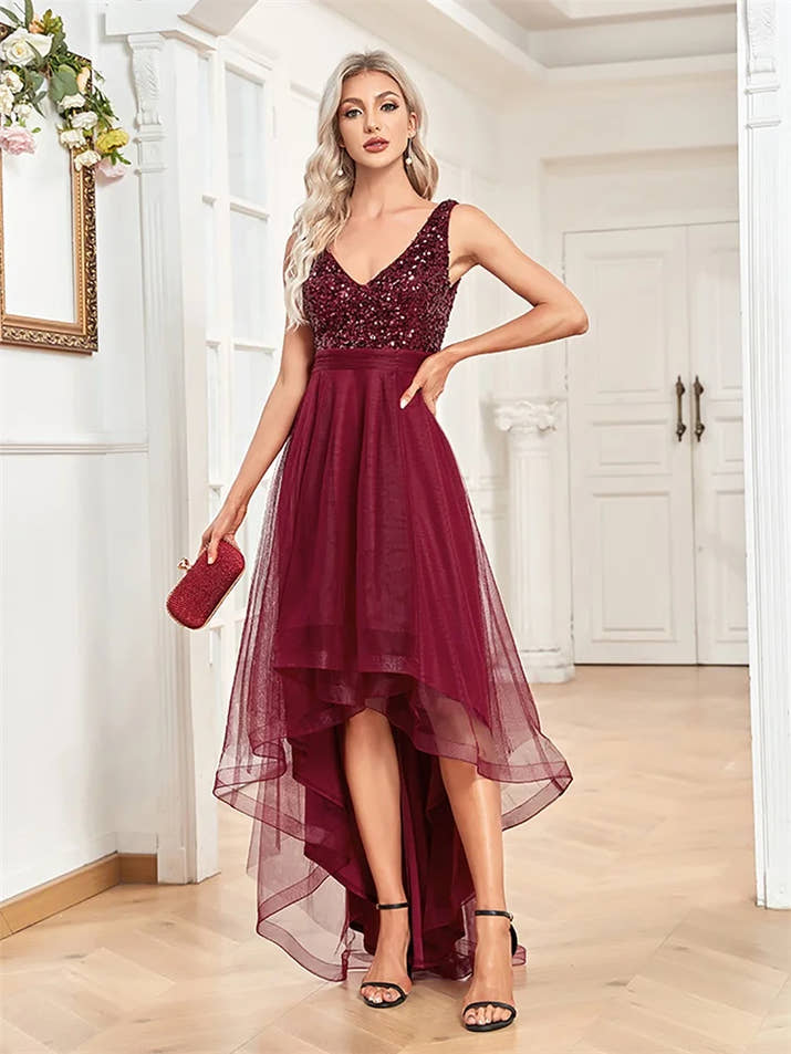 Evening Dresses Luxury V-neck