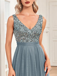 Evening Dresses Luxury V-neck